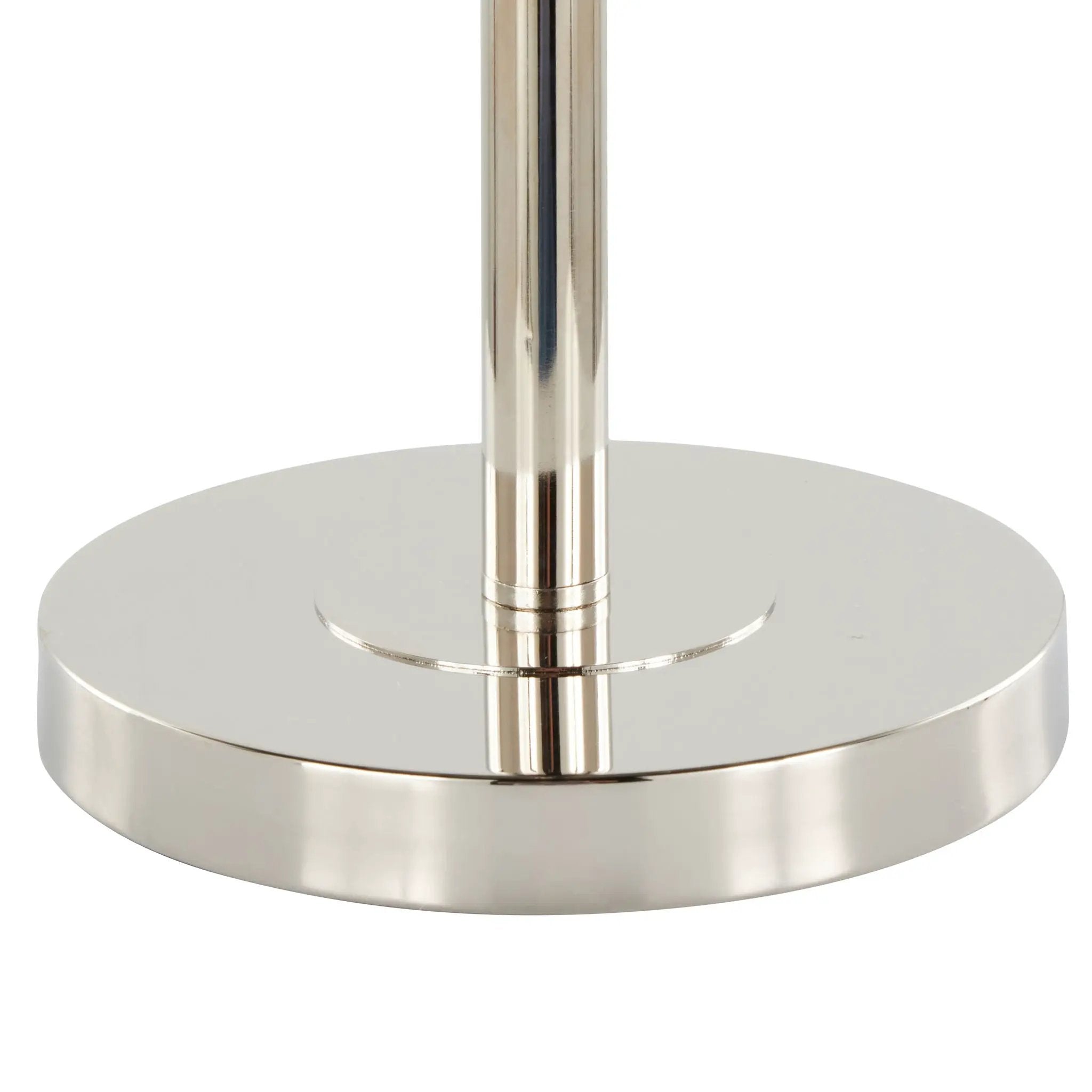 Lily - Contemporary Table Lamp - Polished Nickel / Gray by HouseOfZazla
