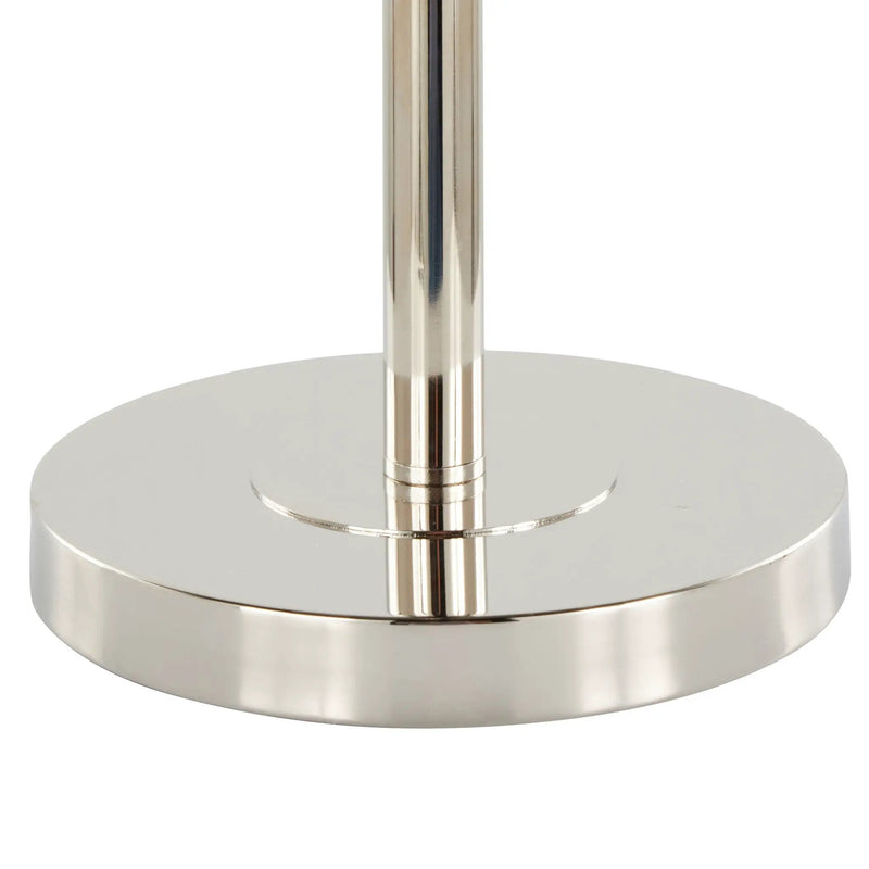 Lily - Contemporary Table Lamp - Polished Nickel / Gray by HouseOfZazla