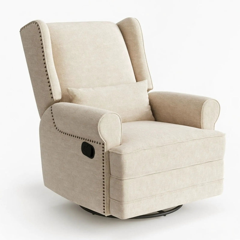 Extra Wide Swivel Recliner Glider Chair With Footrest by HouseOfZazla