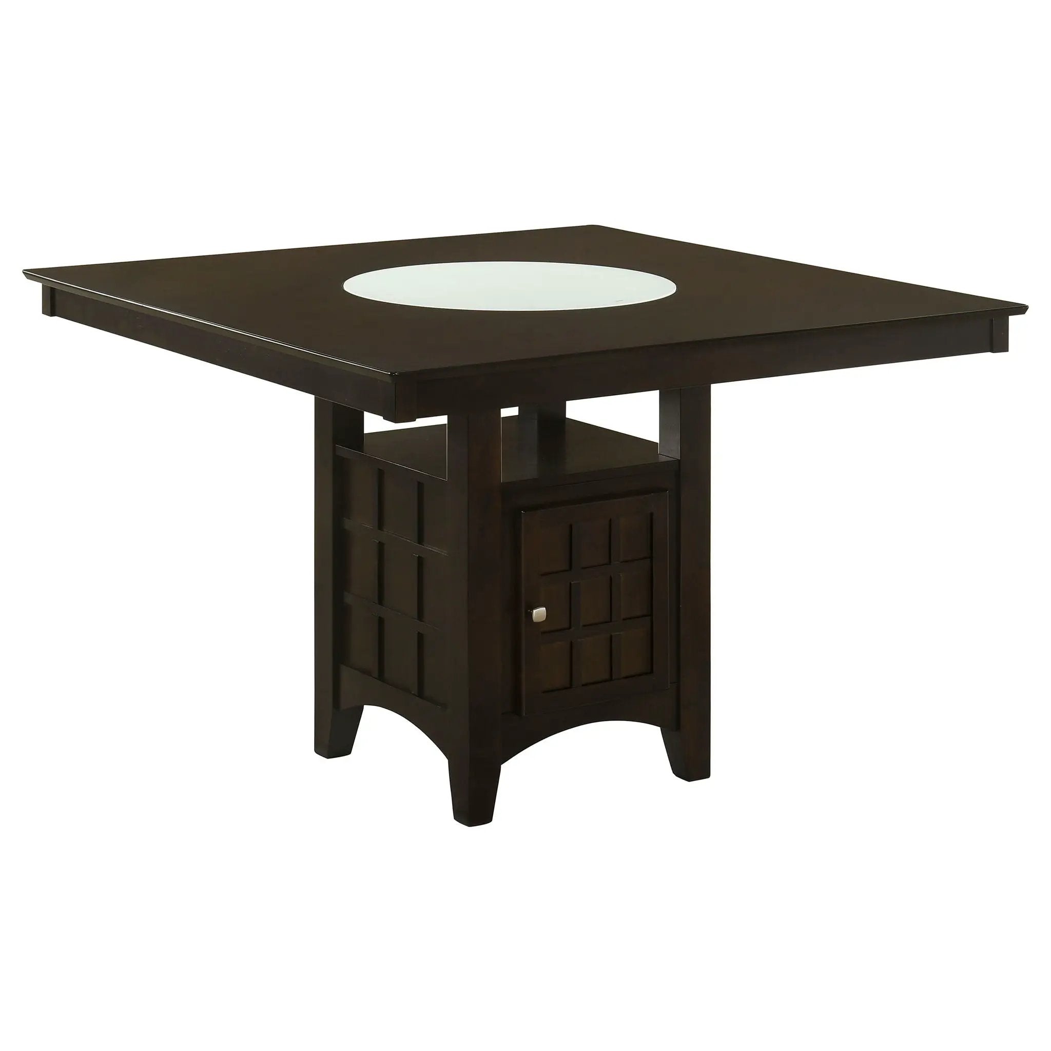 Tolland - Counter Height Dining Table With Storage Pedestal - Cappuccino