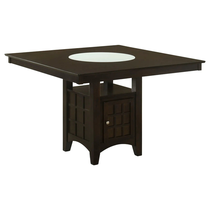 Tolland - Counter Height Dining Table With Storage Pedestal - Cappuccino