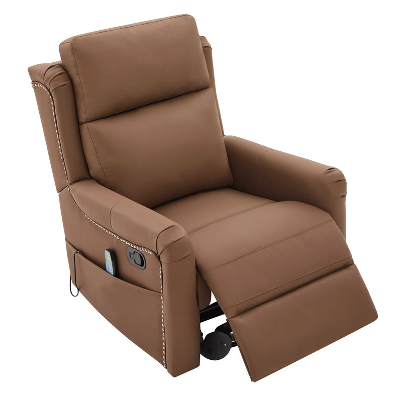 Manual Recliner Swivel Rocking Chair With 8-Point Massage and Heating by HouseOfZazla