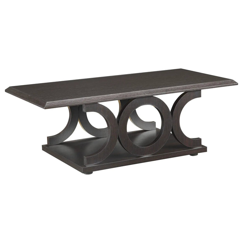Monticello - 2 Piece Coffee And End Table Set - Cappuccino by HouseOfZazla