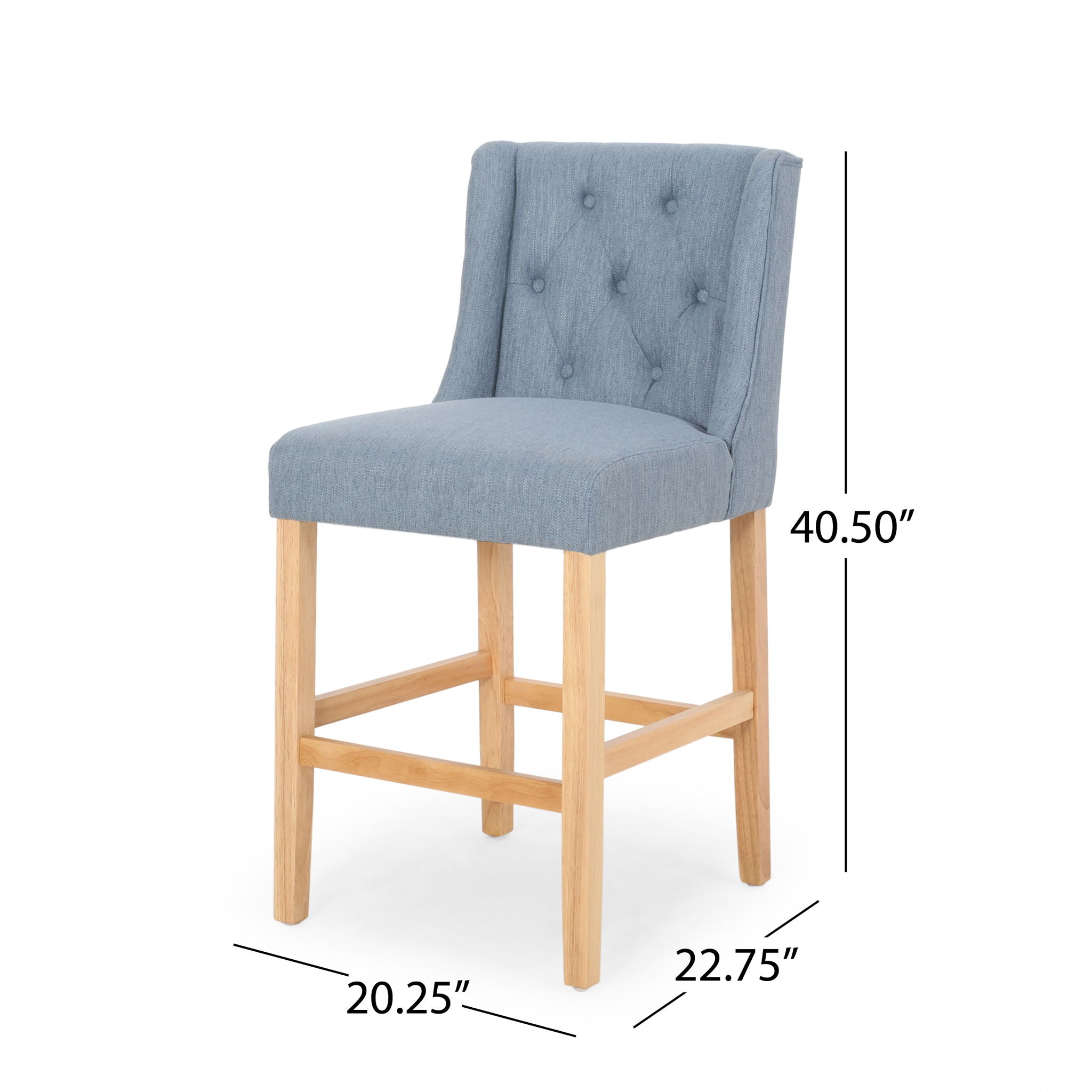 Vienna Contemporary Fabric Tufted & Wingback Counter Stools (Set of 2) by HouseOfZazla