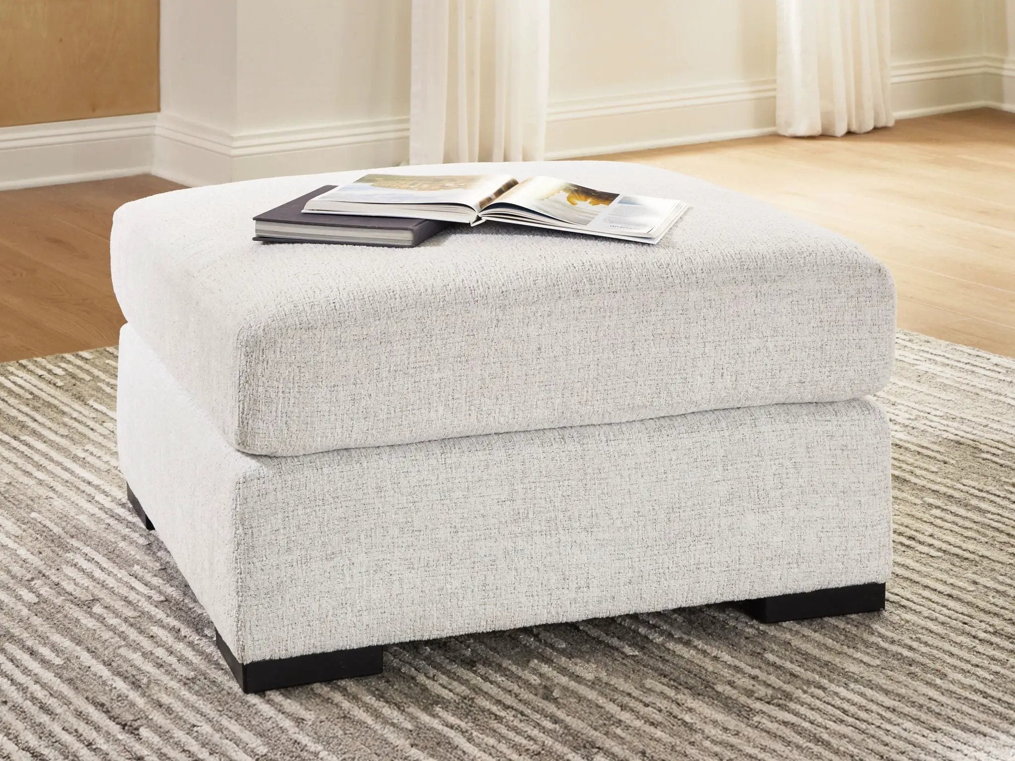 Misty-Lakes - Oversized Accent Ottoman - Chalk by Unique Piece Furniture