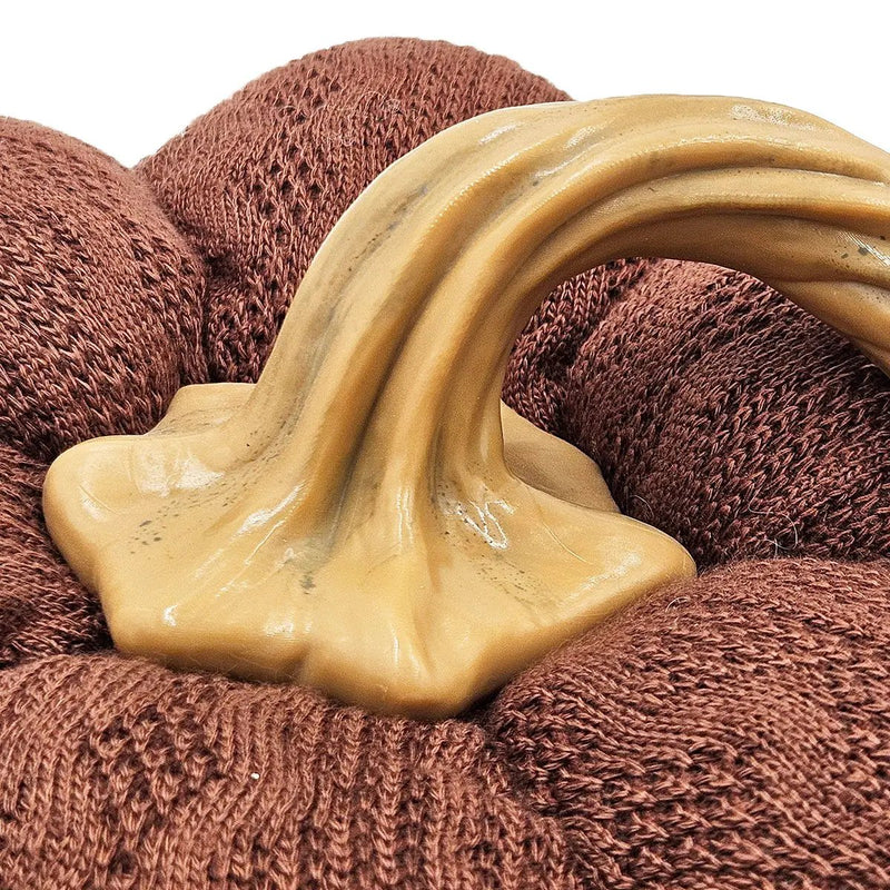 Pumpkin Ornament Decor For Holiday Harvest Festival Fall Festival & Thanksgiving (Set of 2) - Dark Brown by Unique Piece Furniture