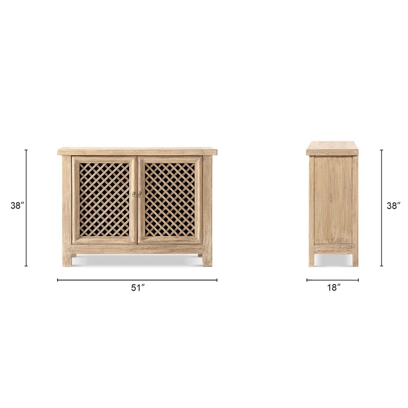 Arden - 2 Door Accent Storage Cabinet - Natural by HouseOfZazla