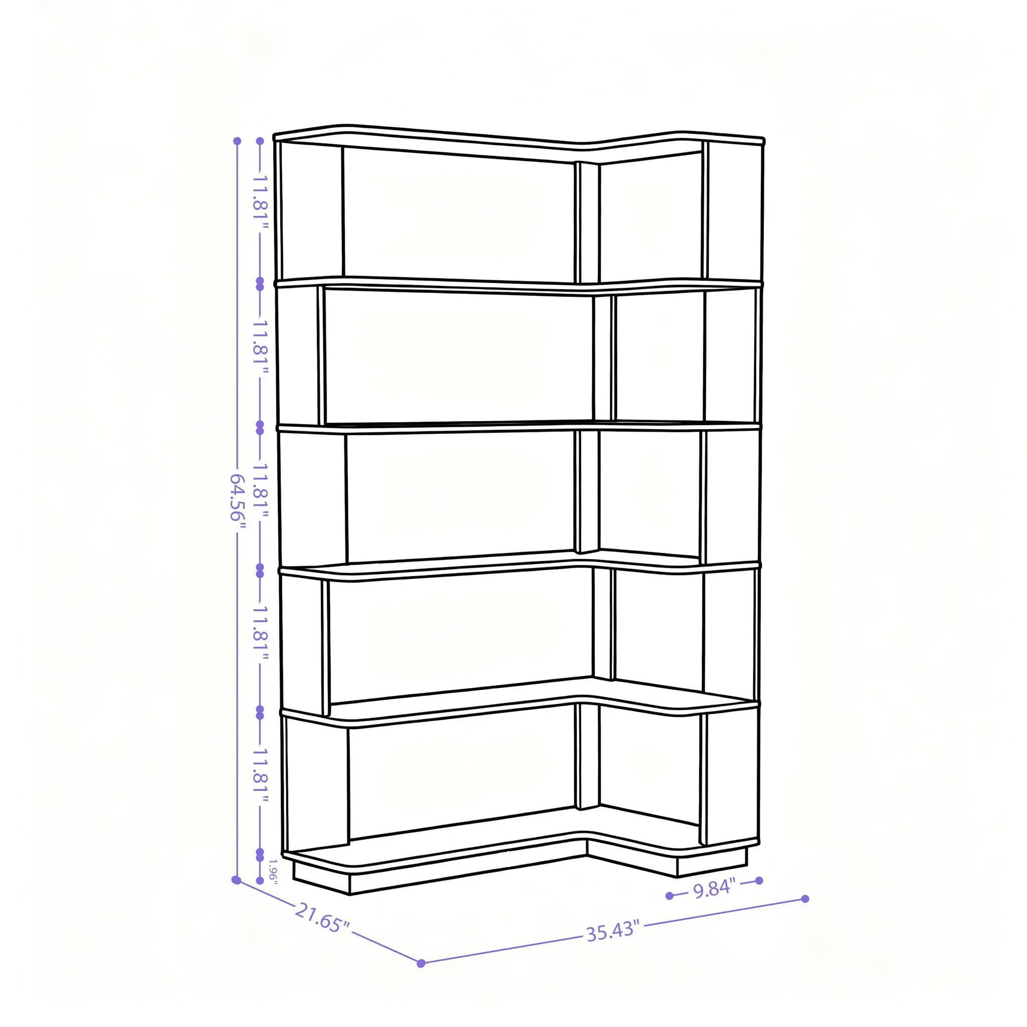 L-Shaped Corner Bookshelf by HouseOfZazla