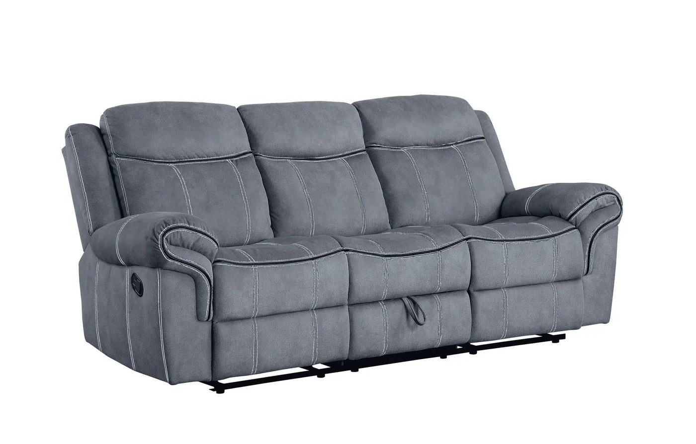Zubaida - Two Tone Recliner Sofa With USB Port Drop Down Table by Unique Piece Furniture