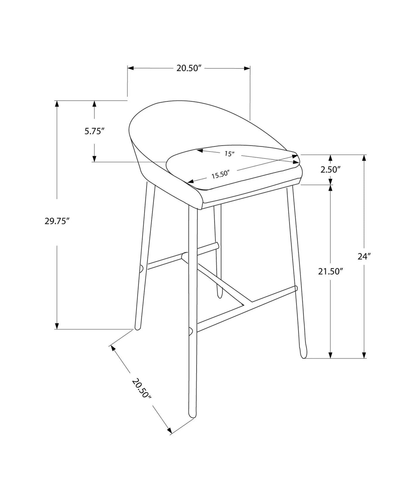 Swivel Stool Bar Height, Contemporary & Modern (Set of 2) by Unique Piece Furniture