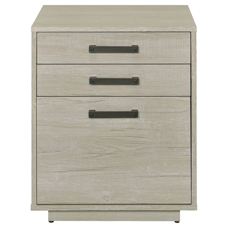 Loomis - 3 Drawer Home Office File Cabinet - White / Gray