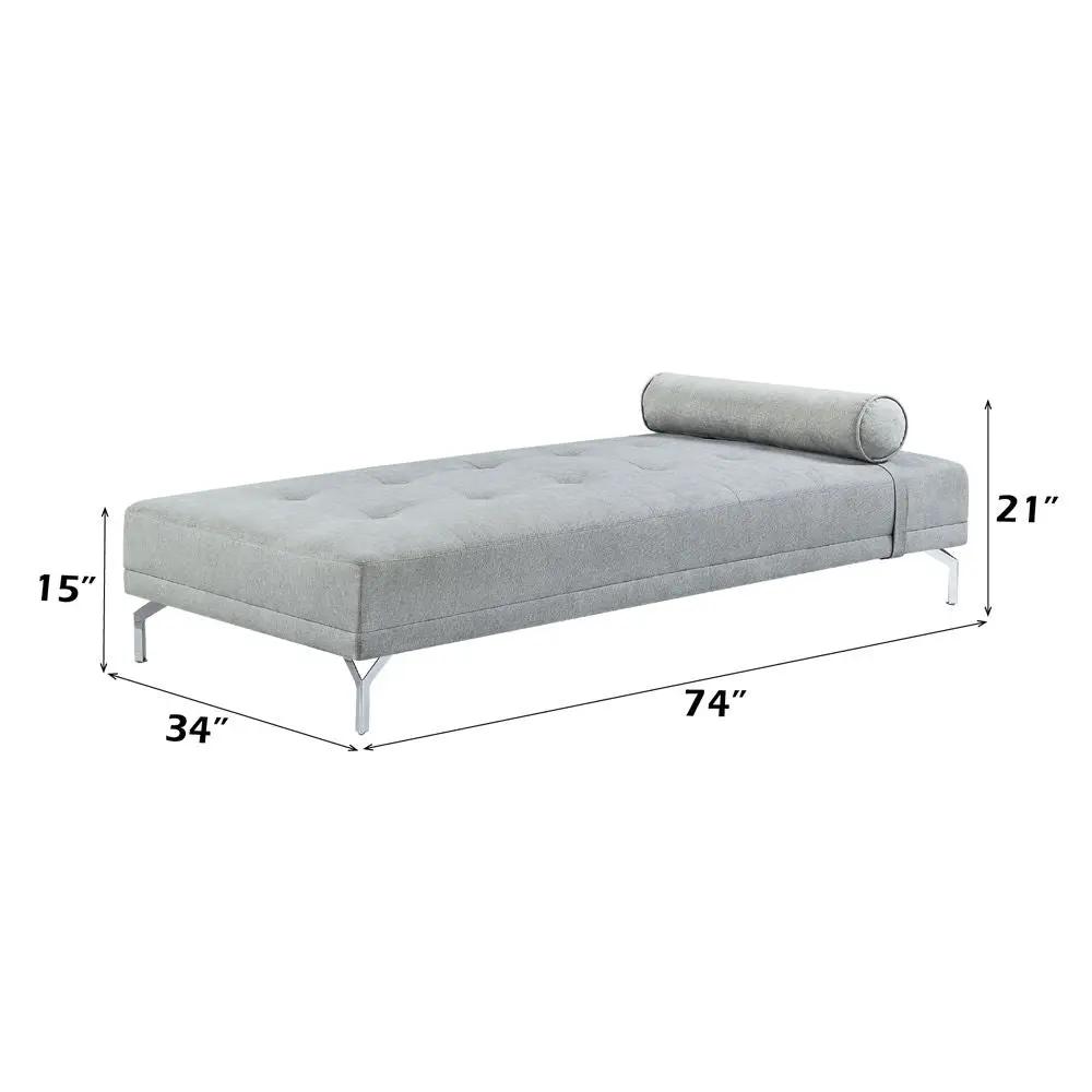 Quenti - Sofa Bed With Pillow - Gray Melange Velvet by Unique Piece Furniture