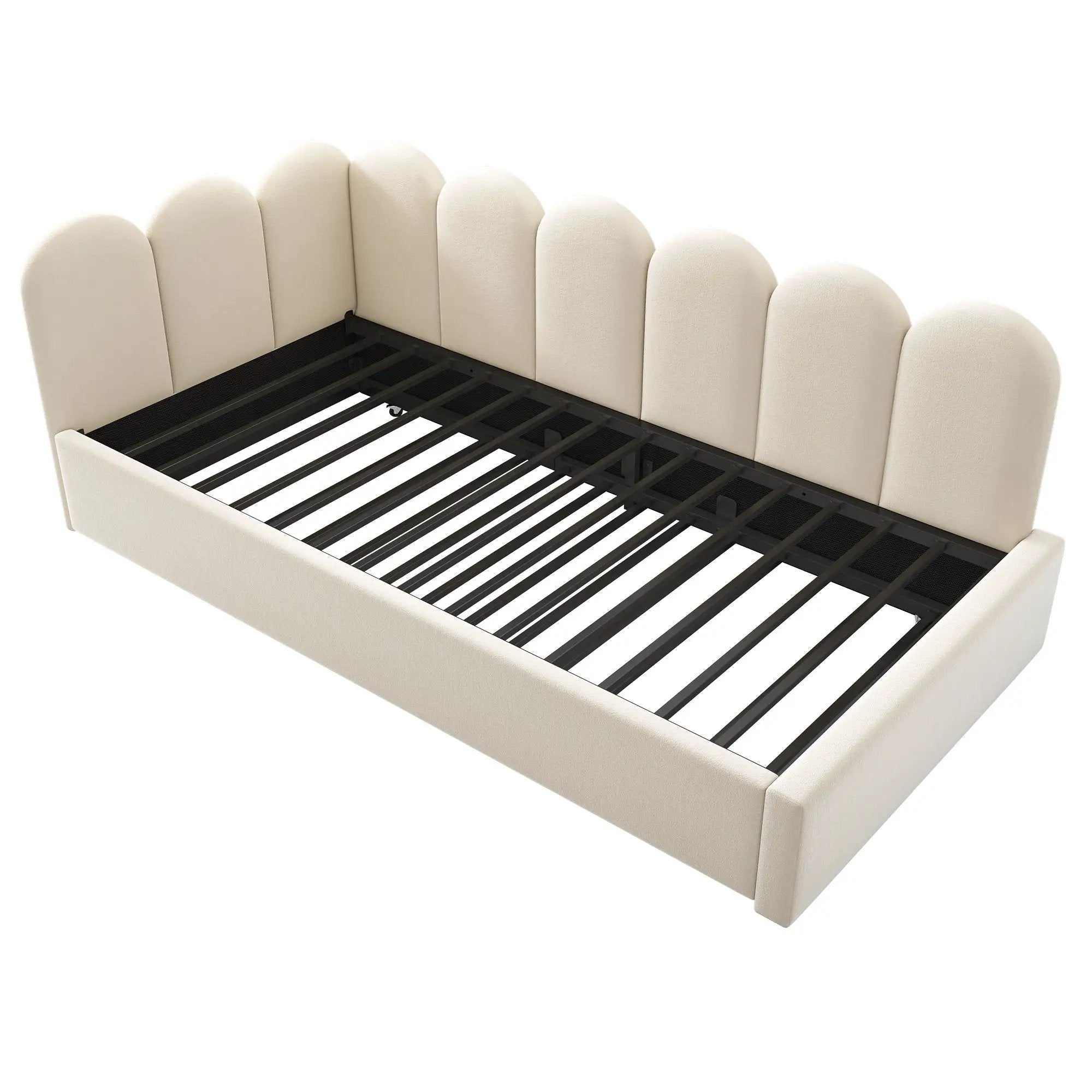 Upholstered Daybed With Metal Slatted Base by HouseOfZazla