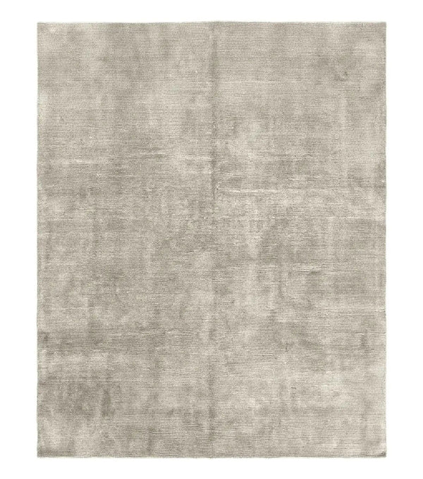 Tibetan Rug 8x10 Taupe Handmade Wool Modern Contemporary Carpet