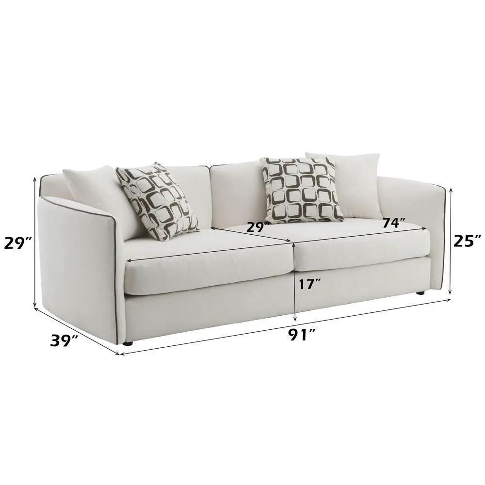 Yolanda - Sofa With 4 Pillows - Beige Chenille by Unique Piece Furniture