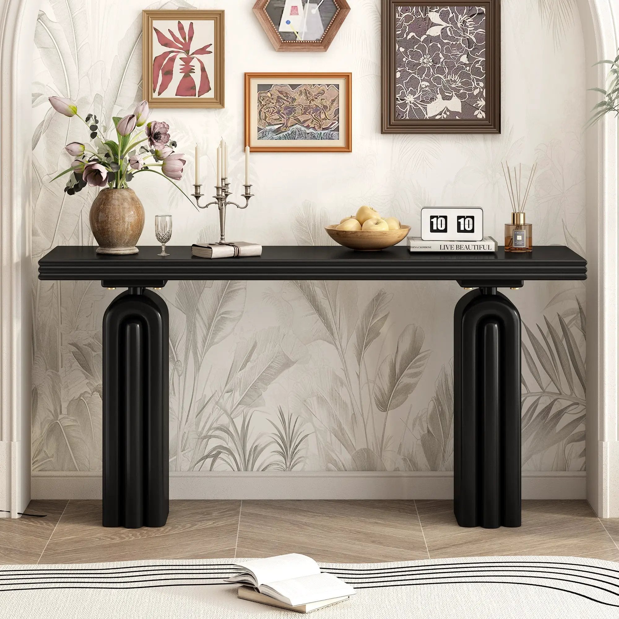 U_STYLE Chic Acacia Veneer Console Table by HouseOfZazla
