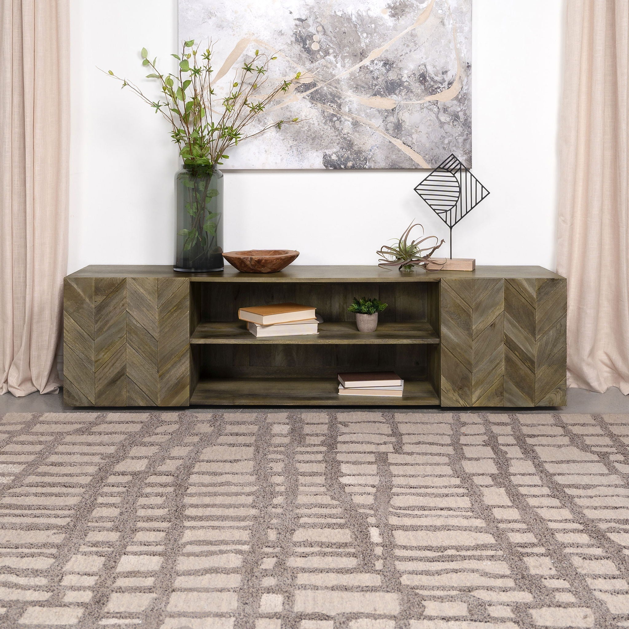 Jessie - 2 Door TV Stand - Brown by HouseOfZazla