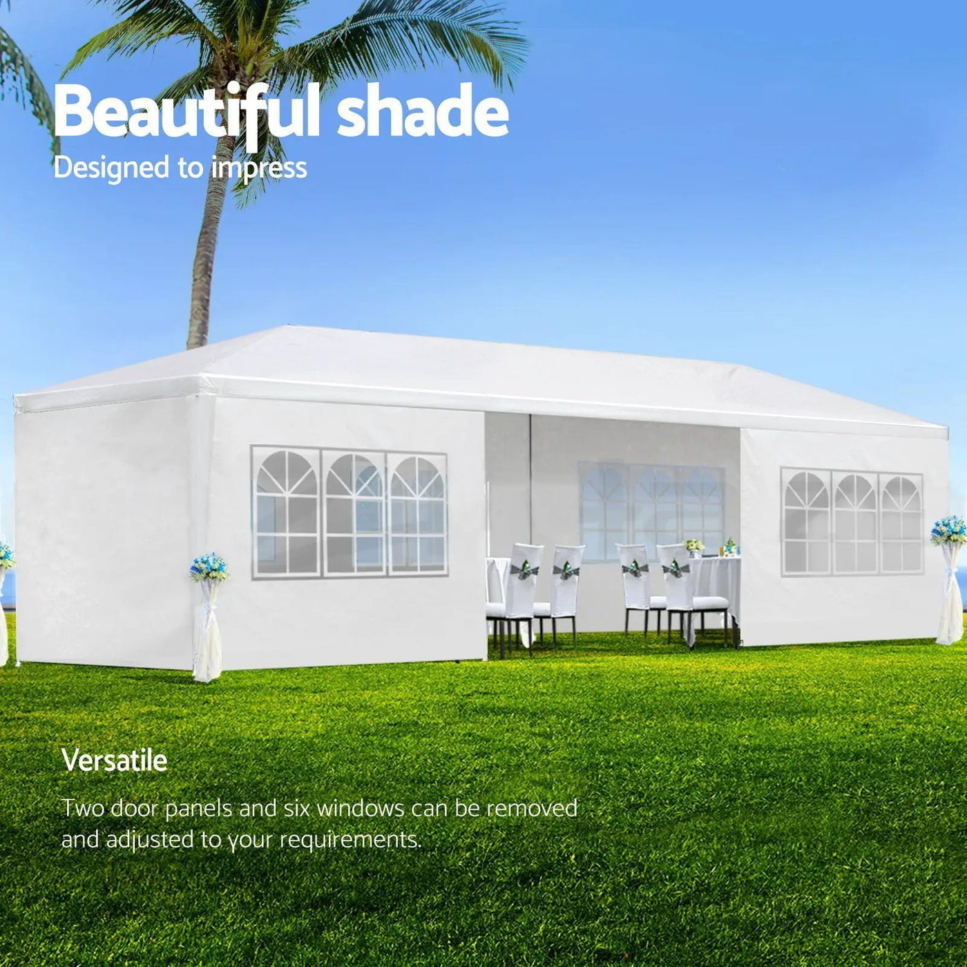 10X30' Wedding Party Canopy Tent Outdoor Gazebo With Removable Sidewalls by Unique Piece Furniture