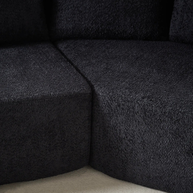 Modular Sofa Set in Chenille Fabric by HouseOfZazla