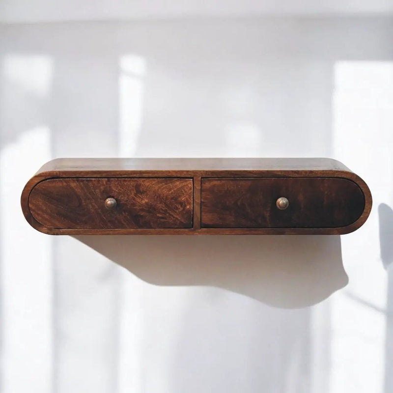 Wall Mounted Console Table - Walnut by Unique Piece Furniture