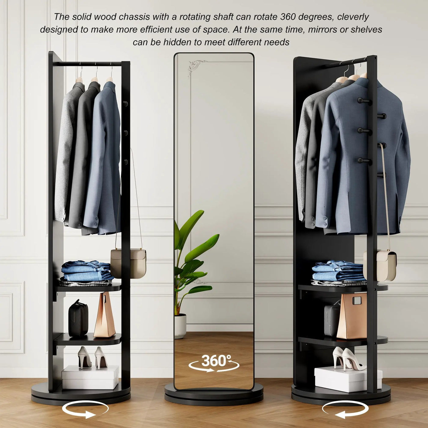 3 In 1 Multifunctional Full Length Clothing Mirror by Unique Piece Furniture
