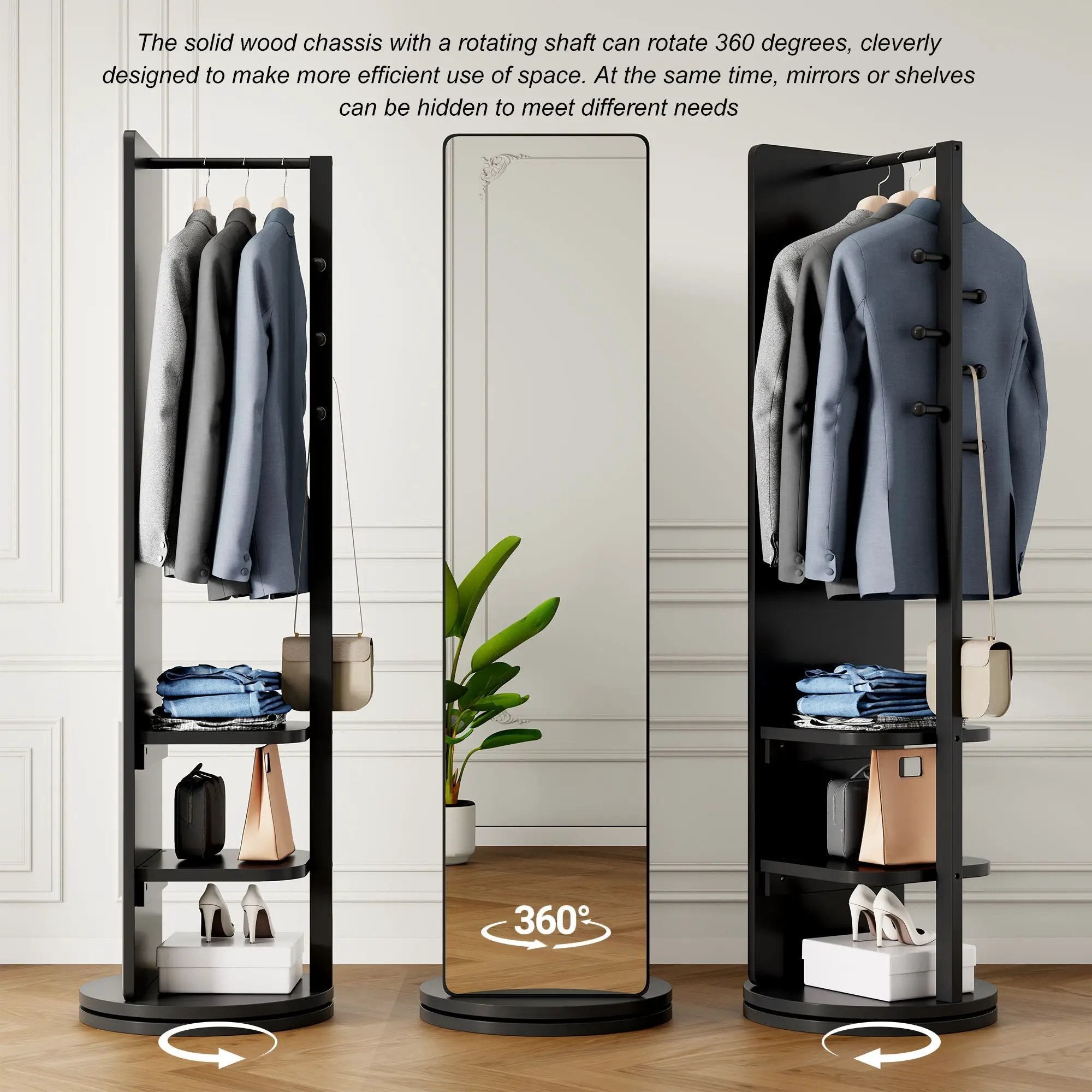 3 In 1 Multifunctional Full Length Clothing Mirror by Unique Piece Furniture