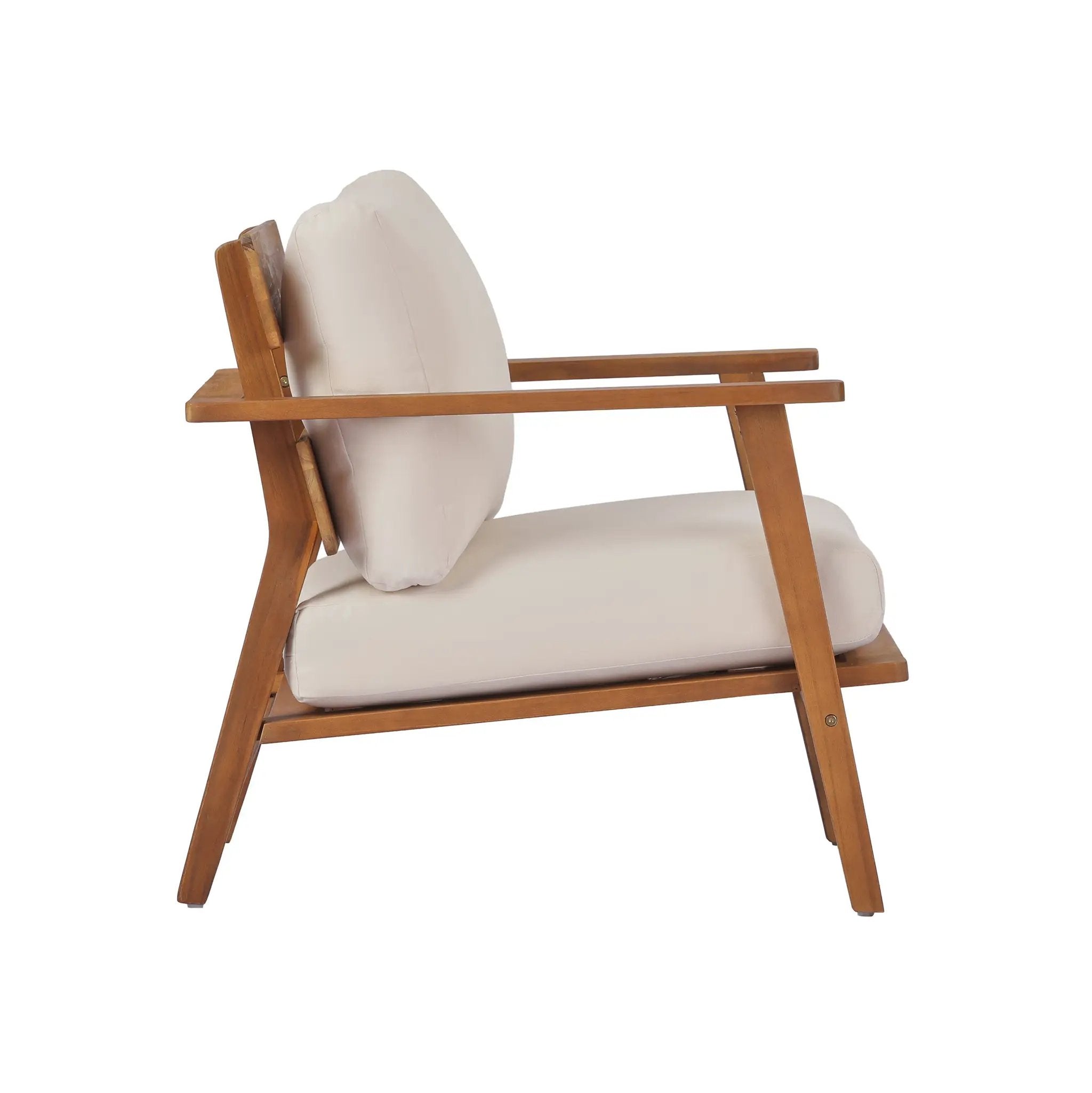 29.5' Mid-Century Modern Acacia Wood Outdoor Club Chair by HouseOfZazla