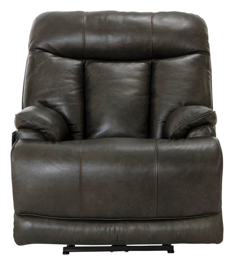 Naples - Power Lay Flat Recliner With Extended Ottoman - Chocolate by Unique Piece Furniture