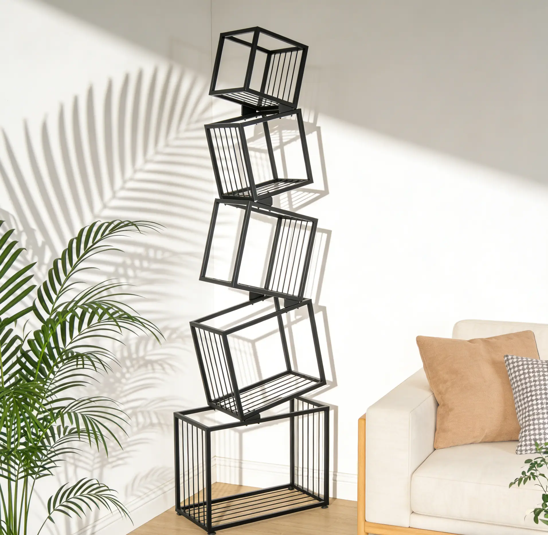 5-Tier Metal Geometric Bookshelf by HouseOfZazla