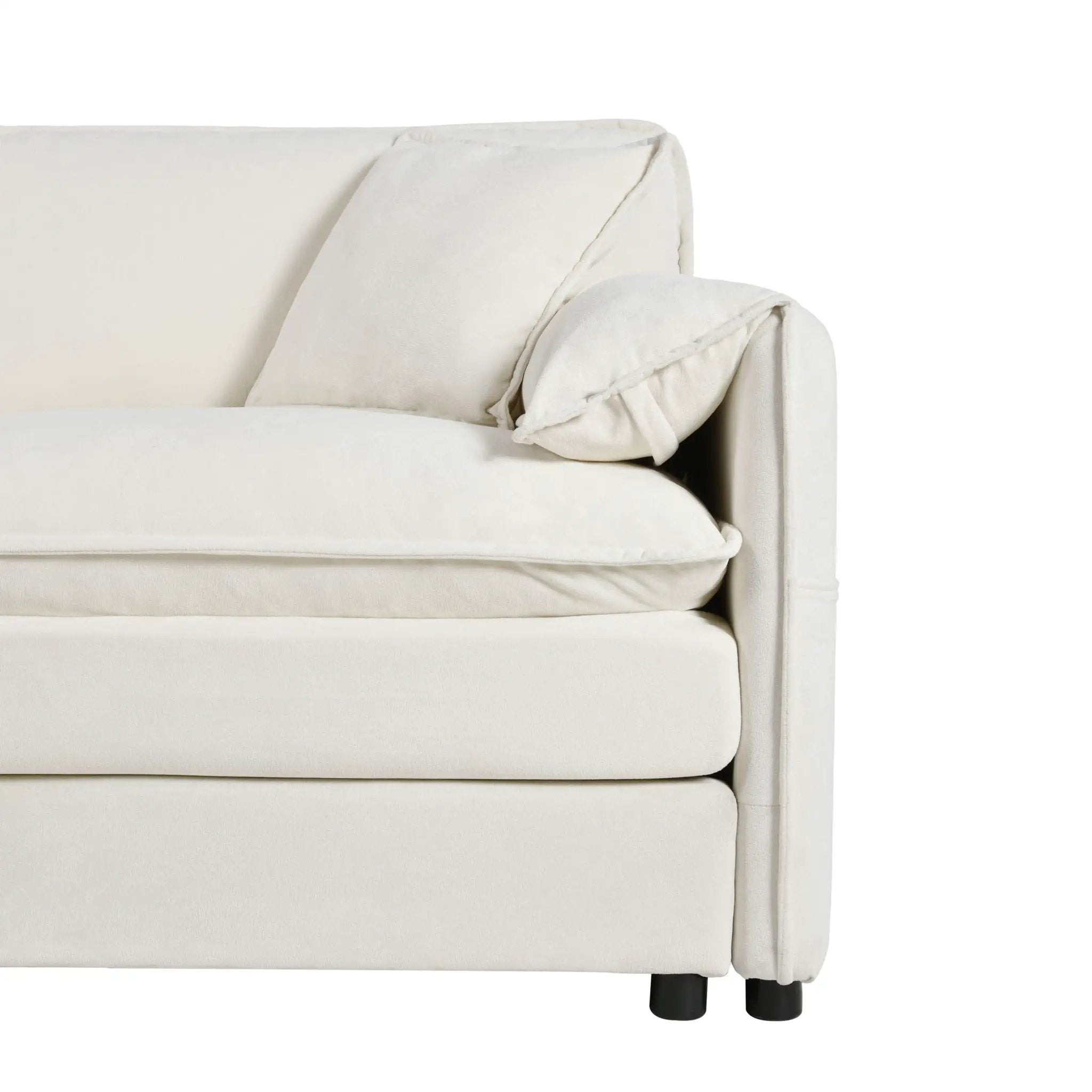 Modern Comfy Deep Seat Modular Sectional Sofa Cloud Couch With Ottoman by HouseOfZazla