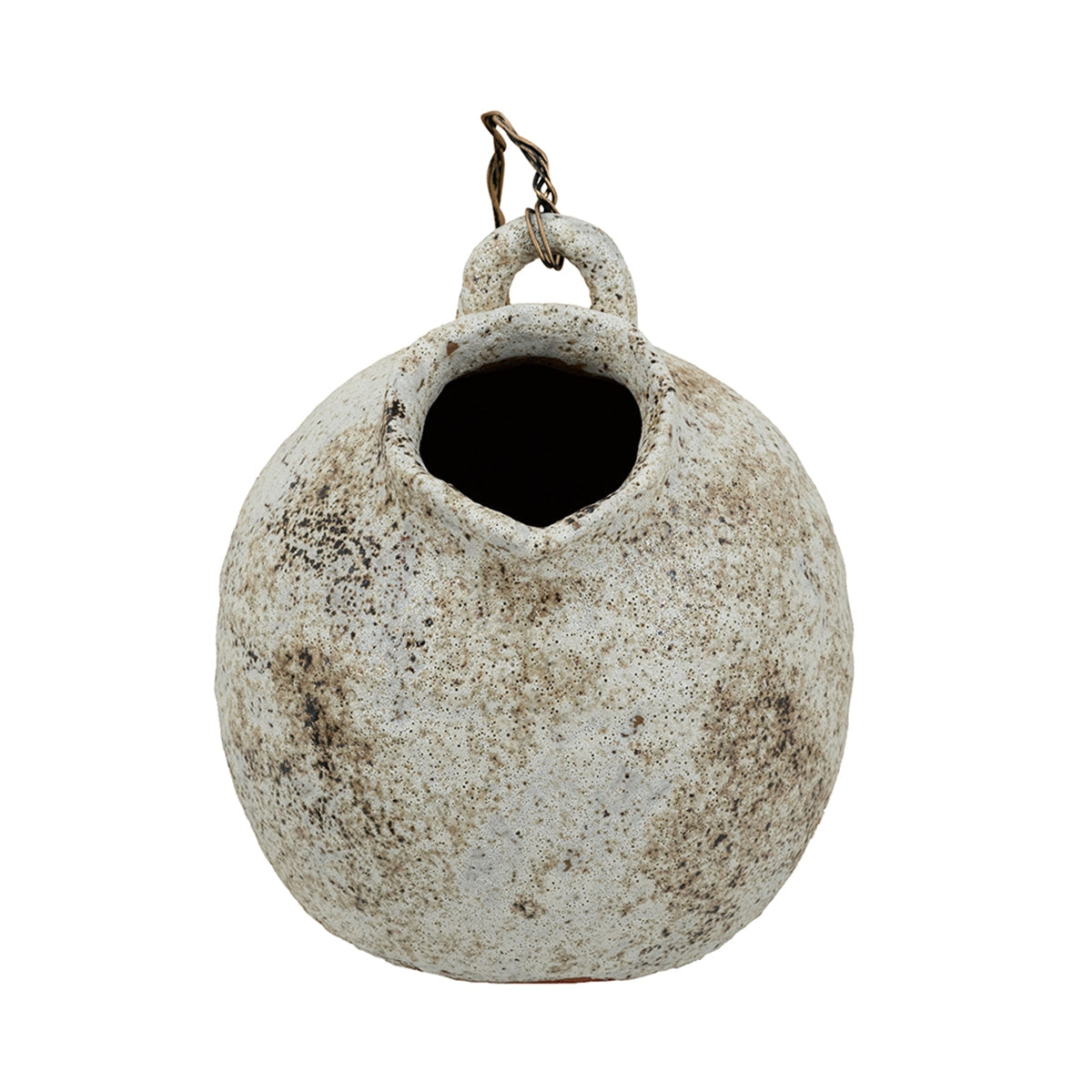 9.8x8.3x10.3" Hand-Pulled Decorative Ceramic Jug with Worn Finish by HouseOfZazla