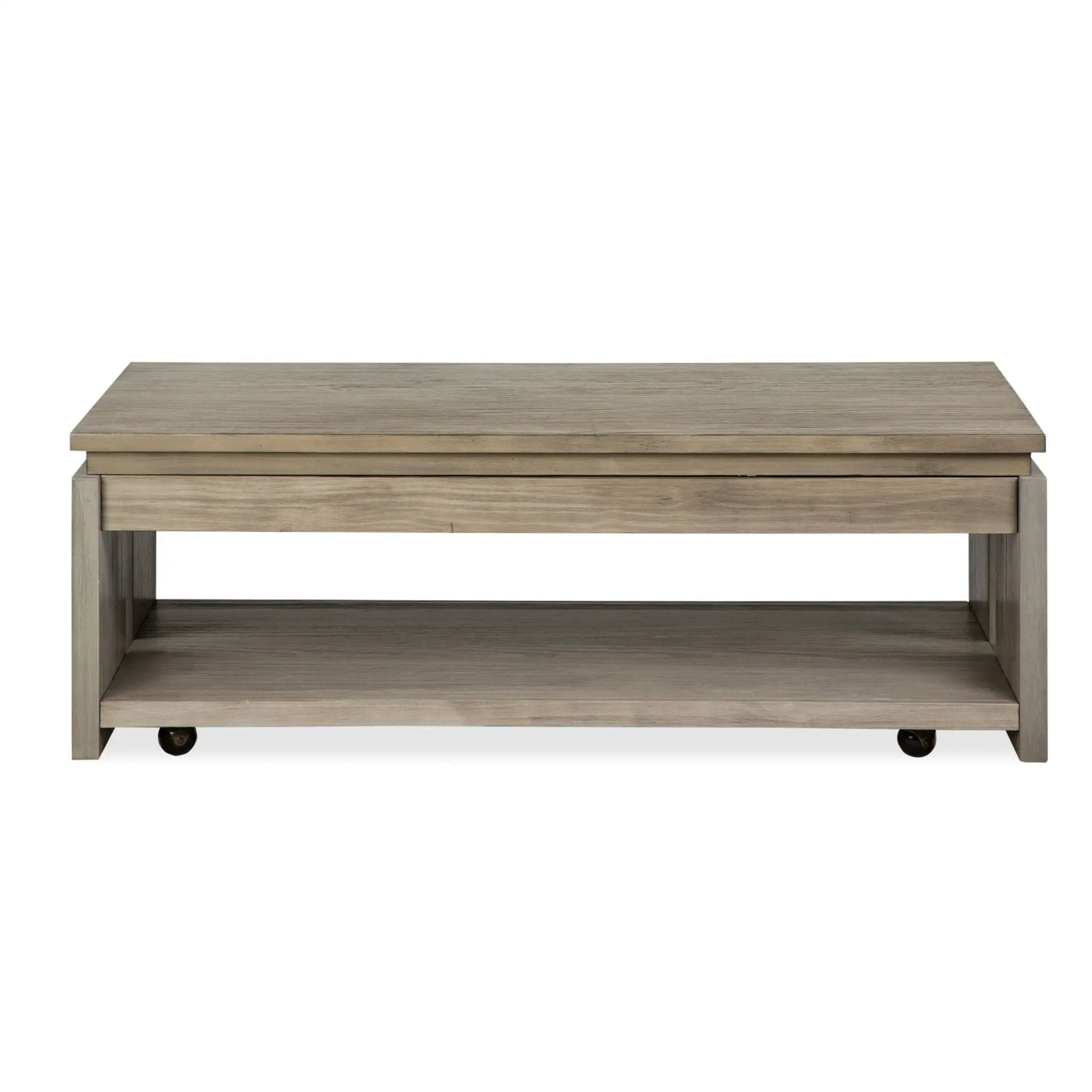 Conrad - Rectangular Lift Top Storage Cocktail Table With Casters - Stone Harbor Gray by Unique Piece Furniture