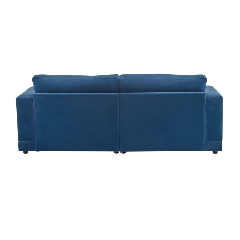 Modern Square Arm Sofa With Soft Fabric Upholstery, Deep Cushions by HouseOfZazla