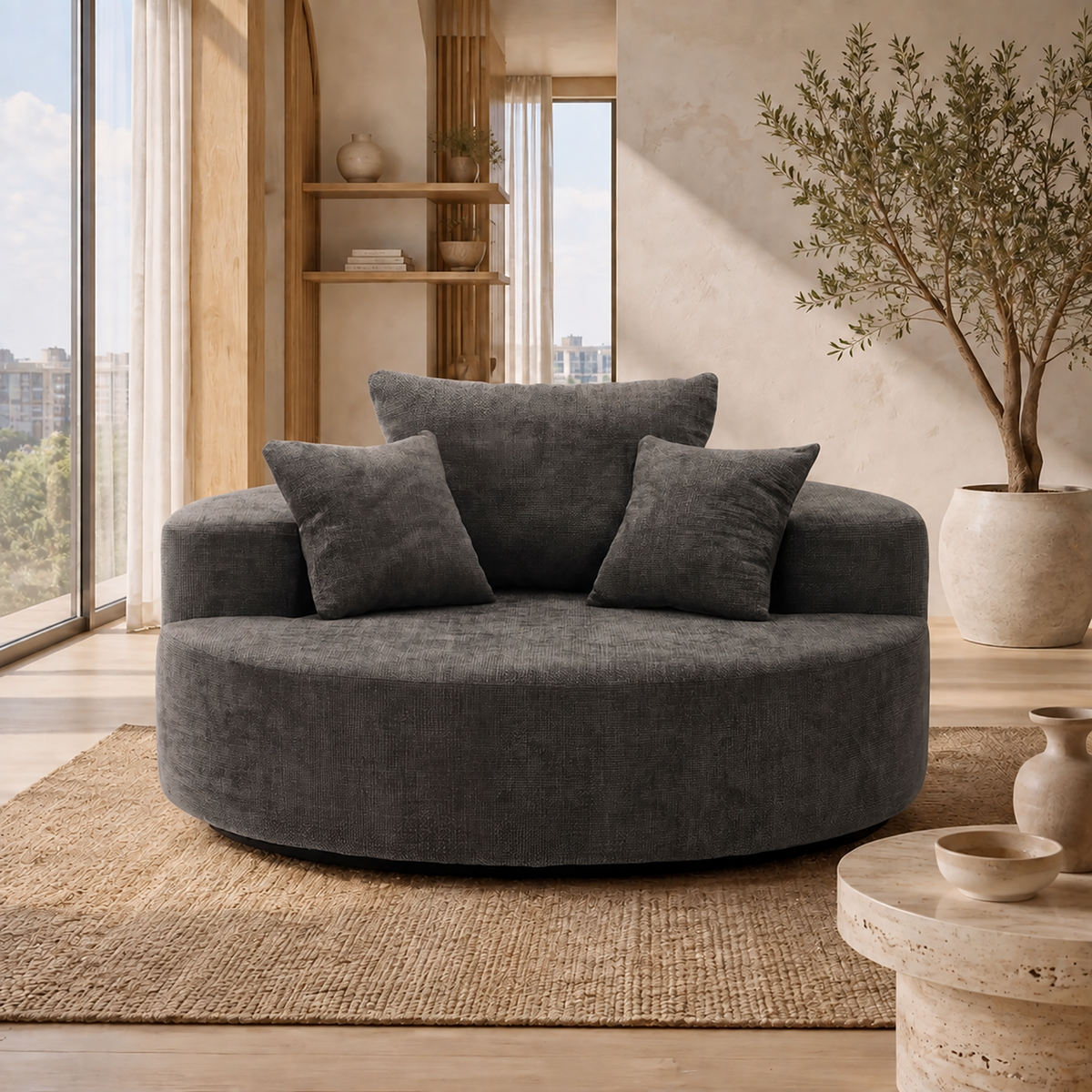 55-Inch Extra-Large Cloud-Shaped Sofa Chair by HouseOfZazla