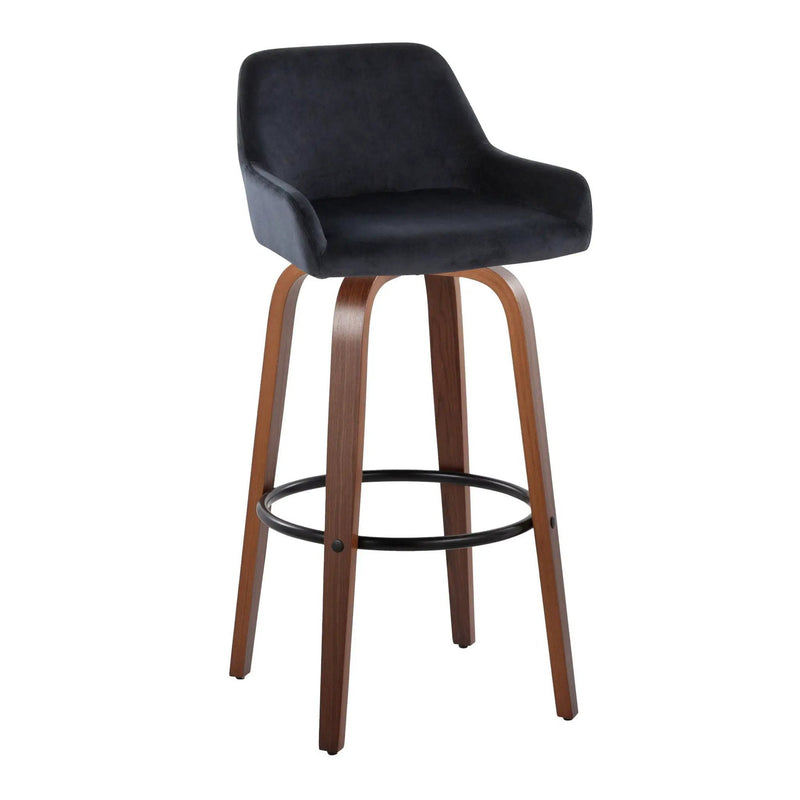 Daniella - Contemporary Fixed Height, Barstool & Swivel And Round Footrest (Set of 2) by Unique Piece Furniture