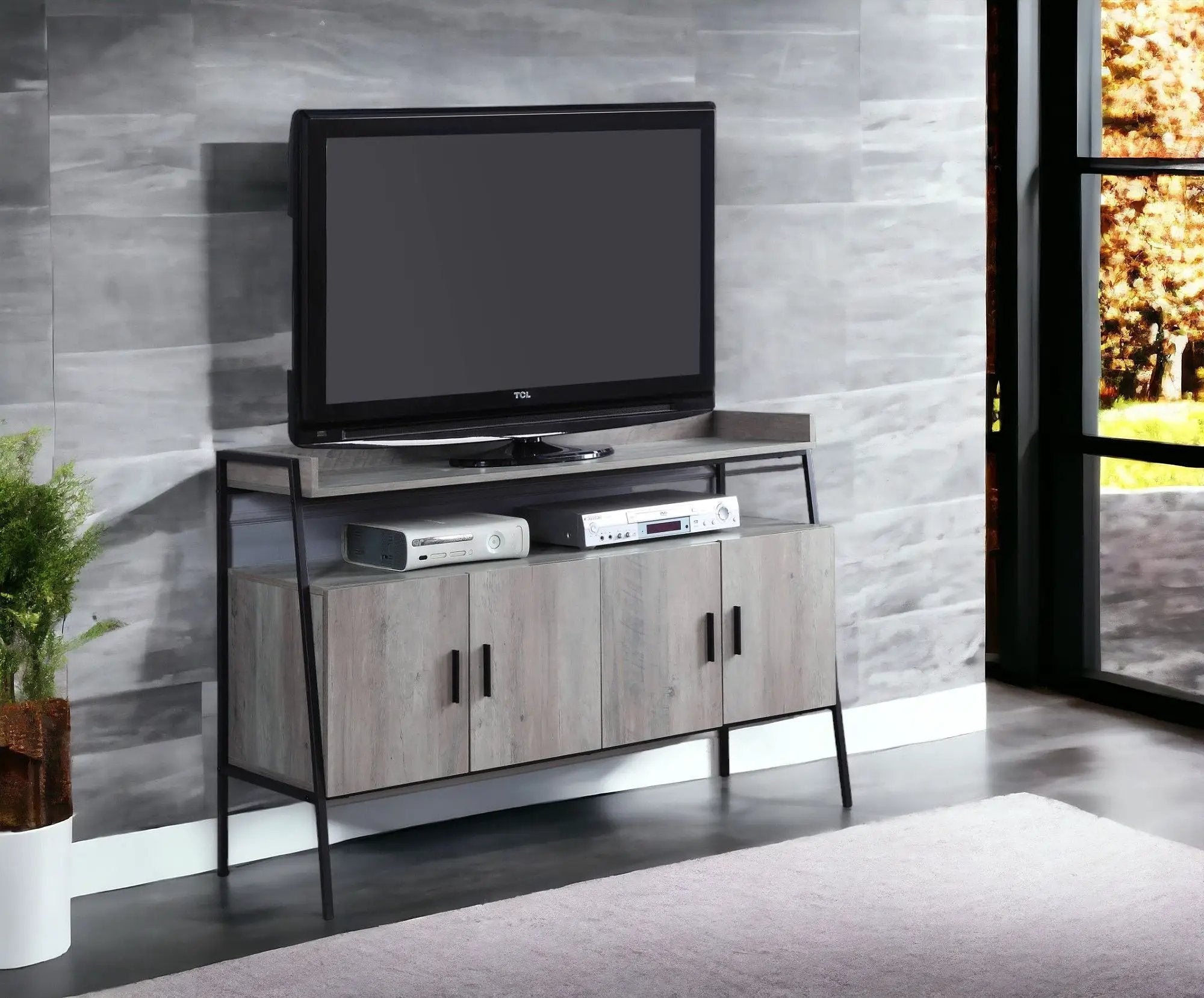 Samiya - TV Stand - Gray by HouseOfZazla