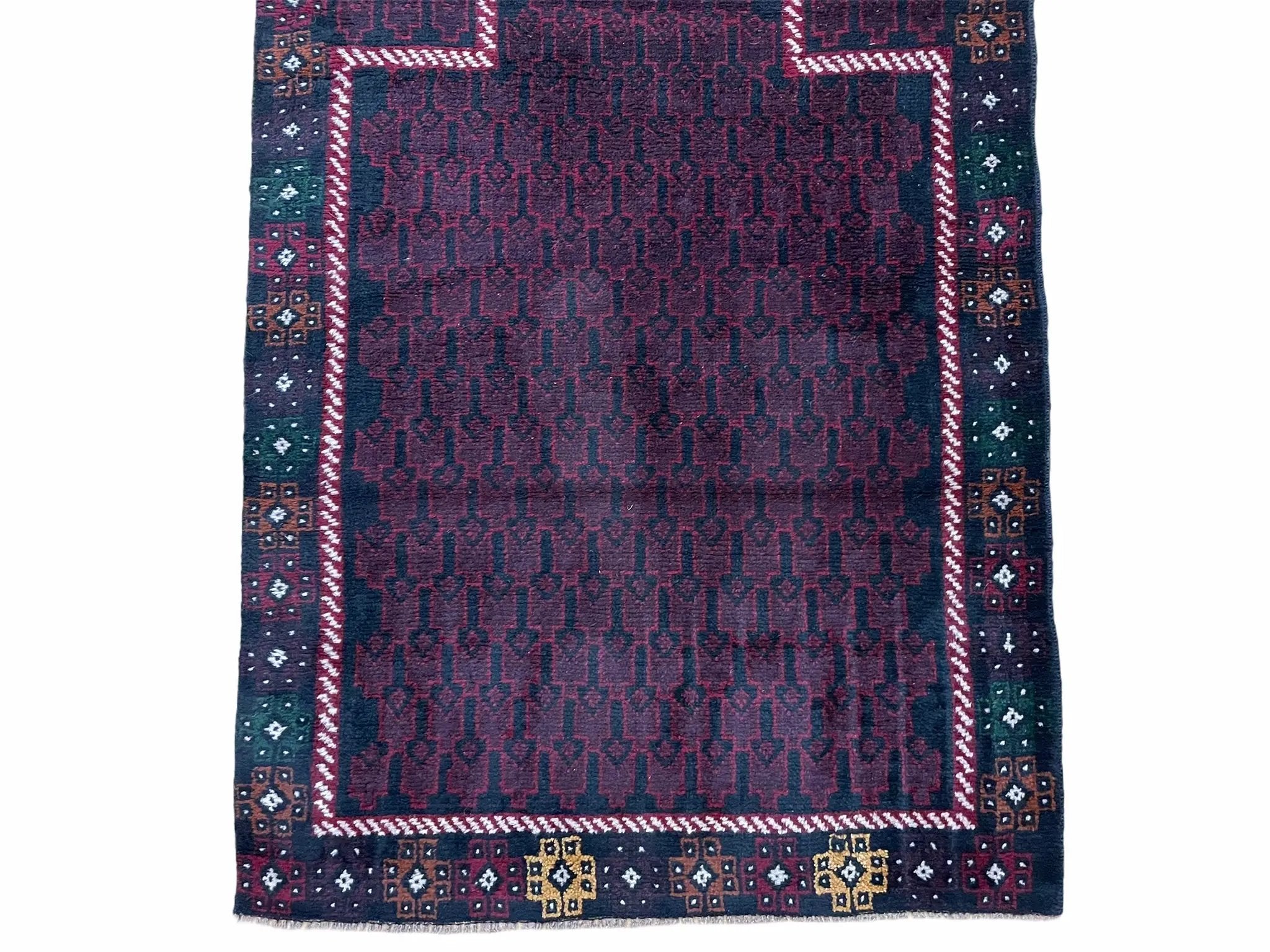 3 X 5 Vintage Handmade Tribal Wool Rug Baluchi Rug Afghan Rug Balouch Rug 3x4.7 by Jewel Rugs