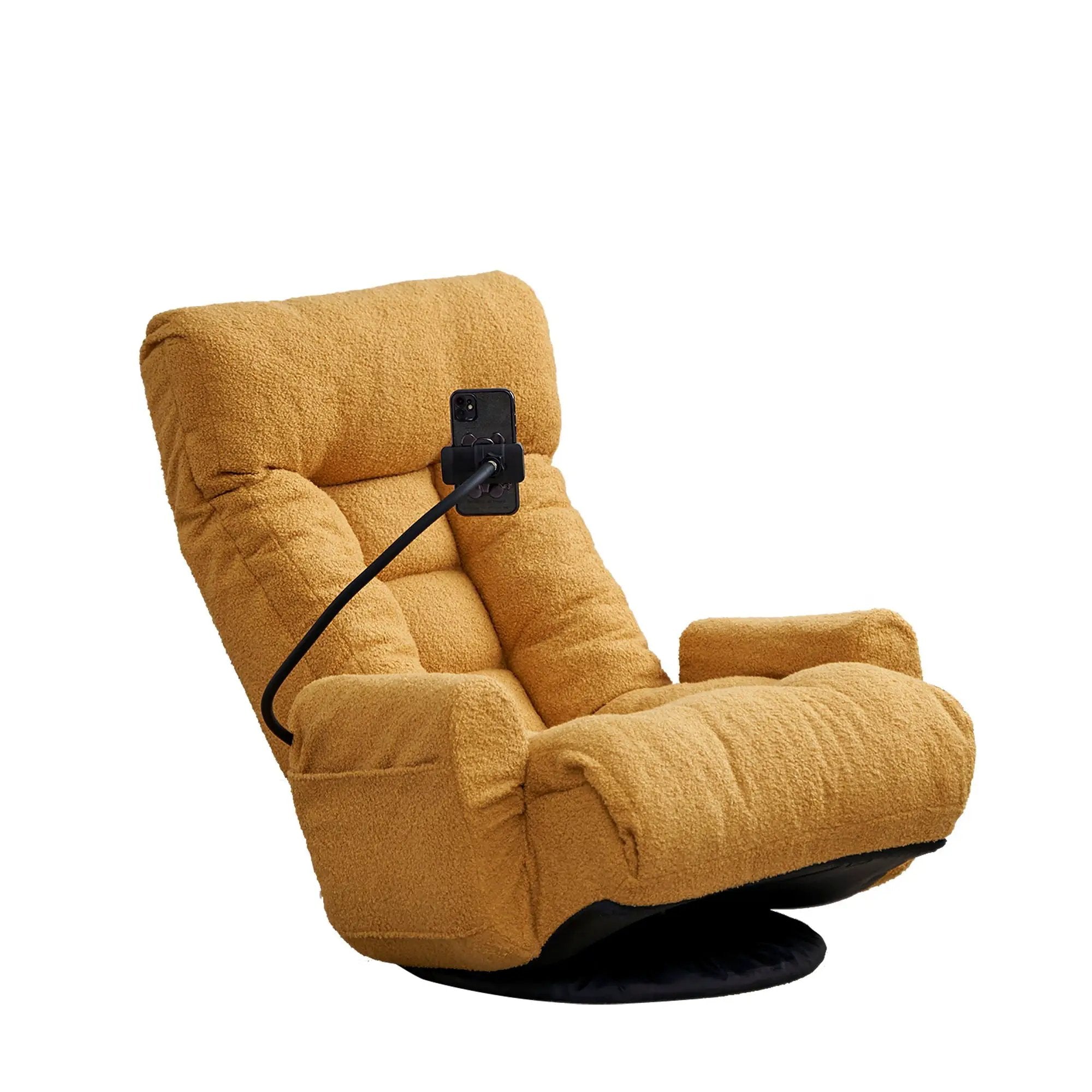 Adjustable Swivel Lounge Chair With 360 Degree Rotating Seat And Headrest Support by HouseOfZazla
