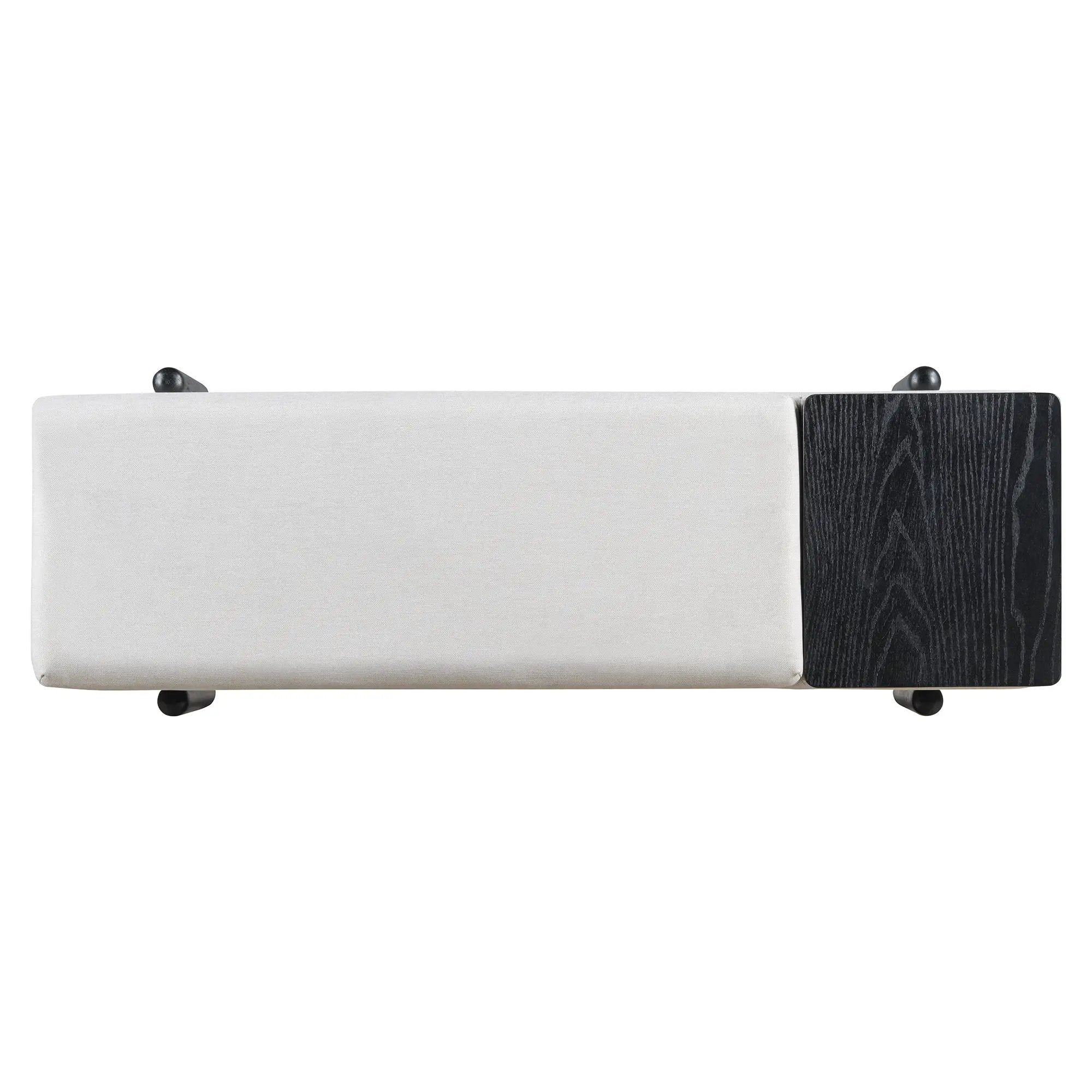 TREXM Farmhouse Upholstered Storage Bench with Hidden Compartment by HouseOfZazla