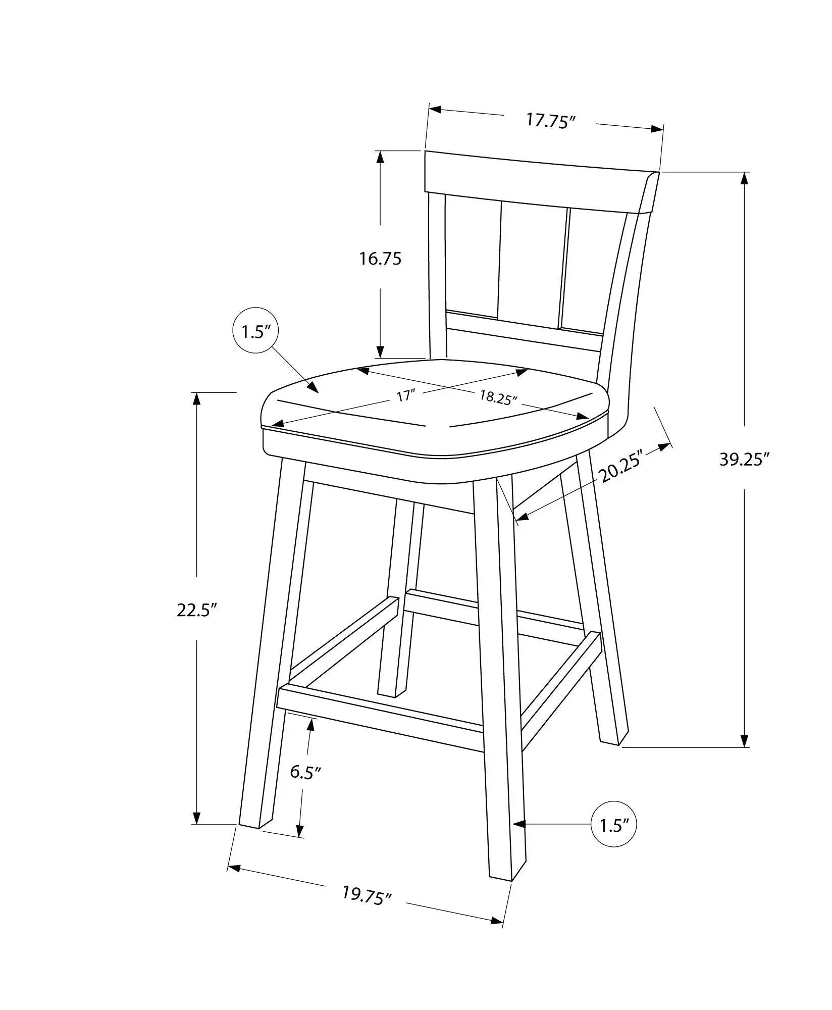 Swivel Bar Stool Counter Height, Transitional (Set of 2) by HouseOfZazla