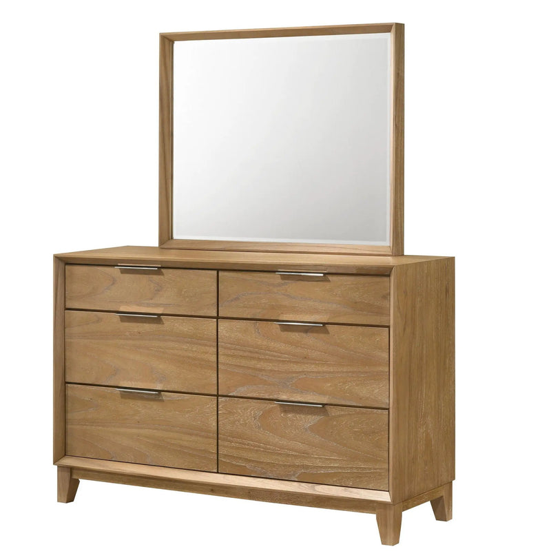 6 Drawer Storage Dresser, Bedroom Furniture - Natural Wood by Unique Piece Furniture