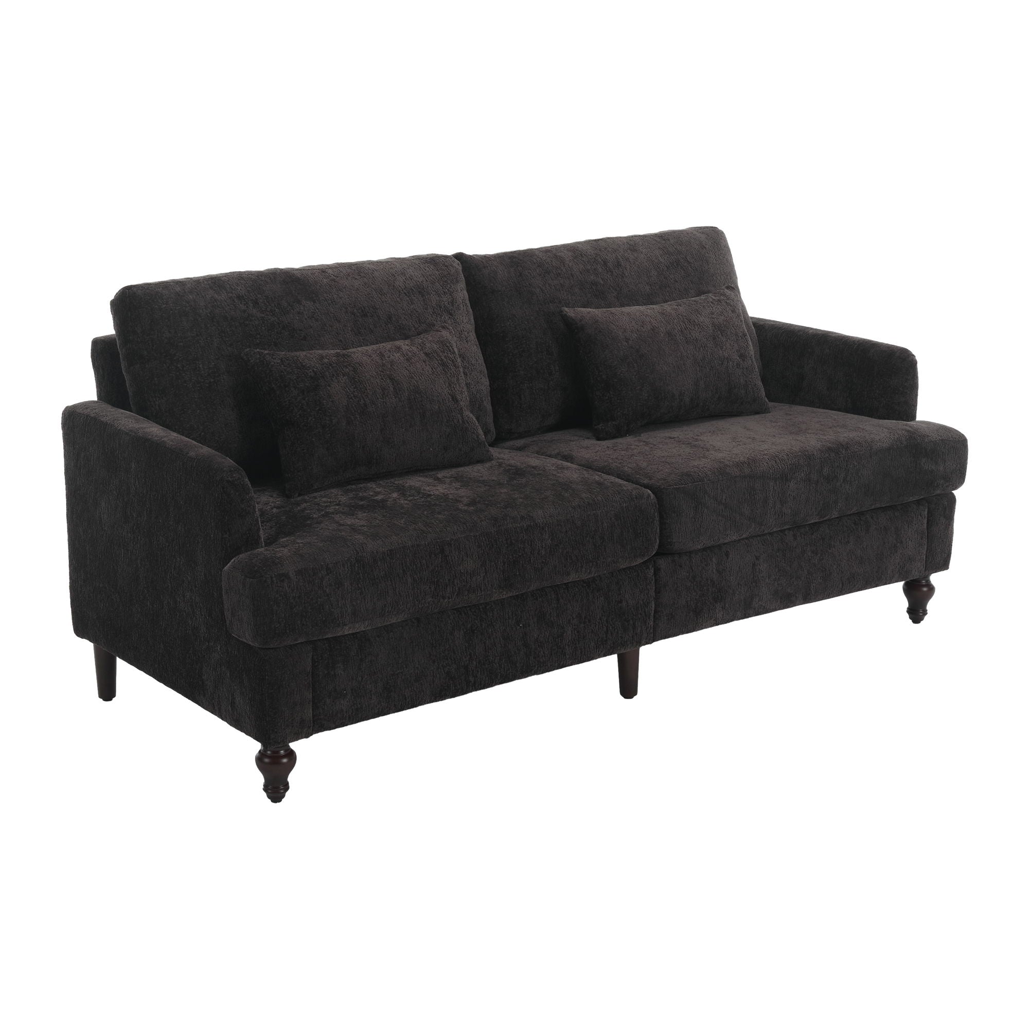 Mid Century Modern Fabric Loveseat Sofa, 2 Seat Upholstered Couch by Unique Piece Furniture