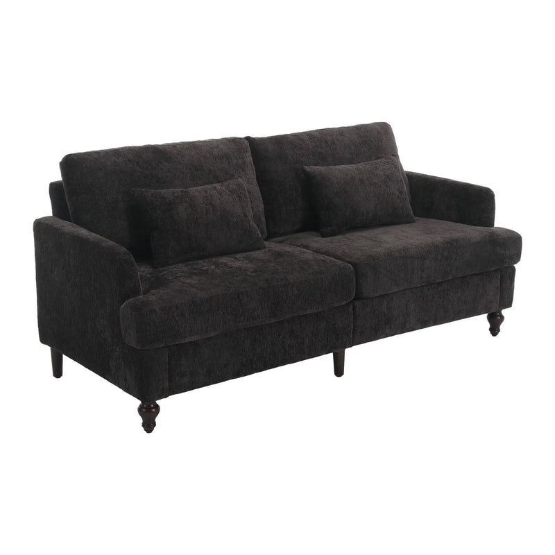Mid Century Modern Fabric Loveseat Sofa, 2 Seat Upholstered Couch by HouseOfZazla