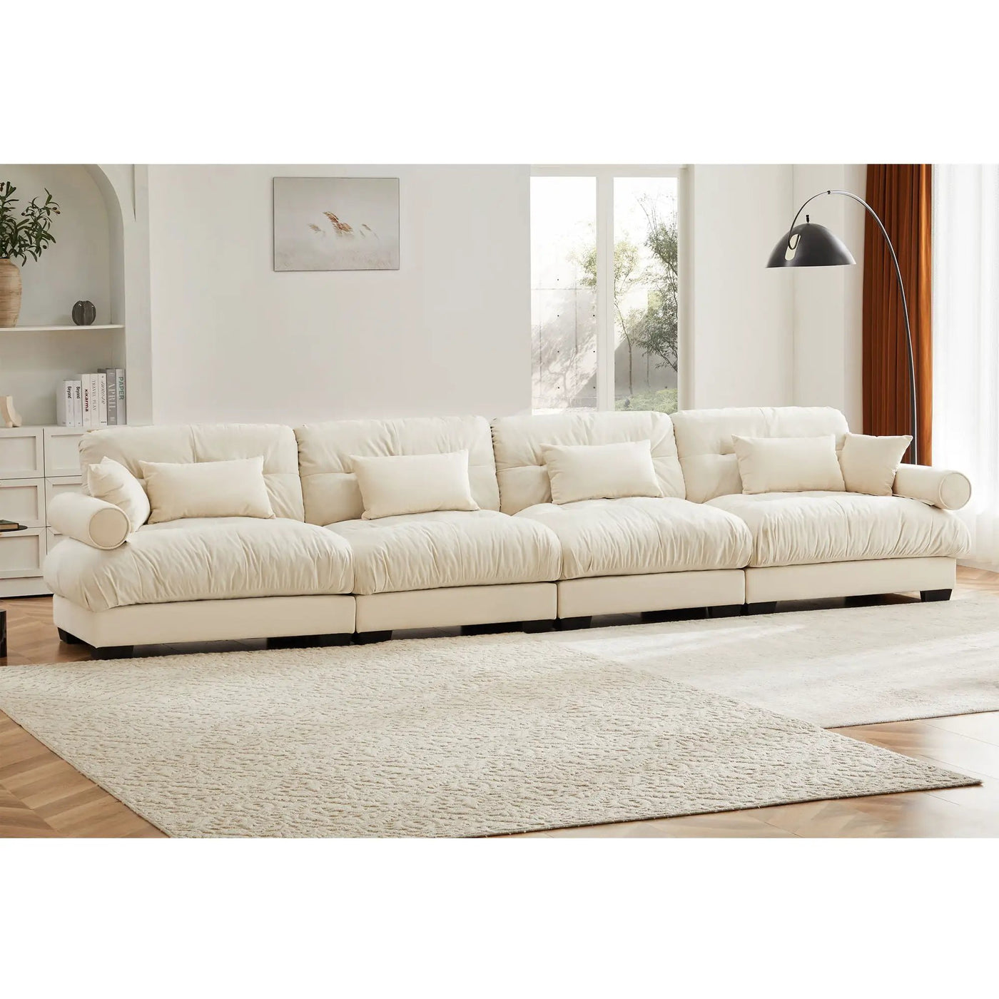 Super Comfort Oversized Modular Sectional Sofa, Deep Seat Convertible L Shaped Couch by Unique Piece Furniture