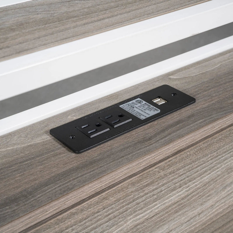 Platform Bed Frame With Trundle, USB Ports And Slat Support, No Box Spring Needed by HouseOfZazla
