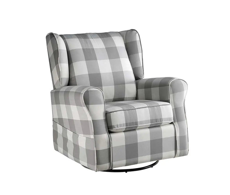 Patli - Swivel Chair With Glider - Gray Fabric by Unique Piece Furniture