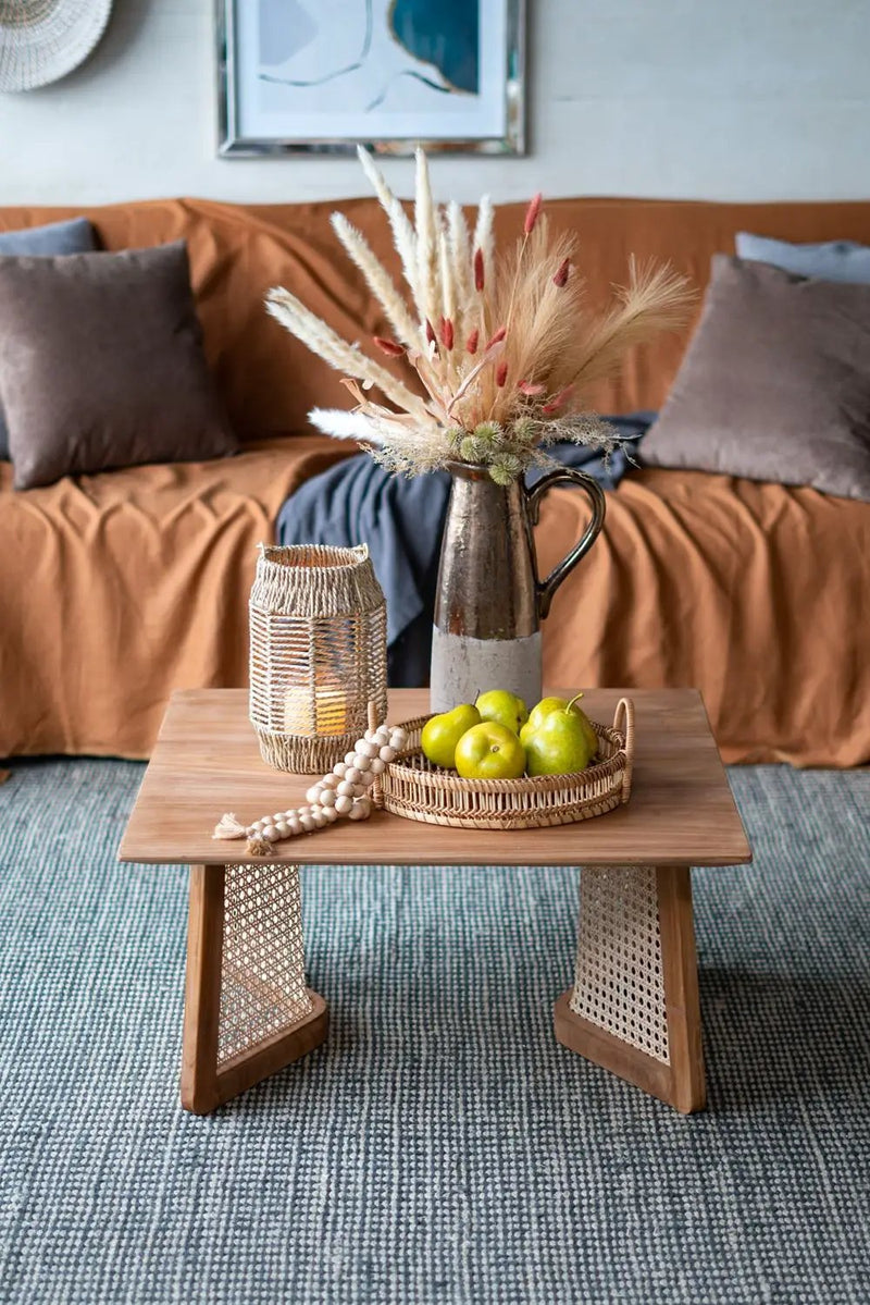Teak Coffee Table - Natural Wood / Brown by HouseOfZazla