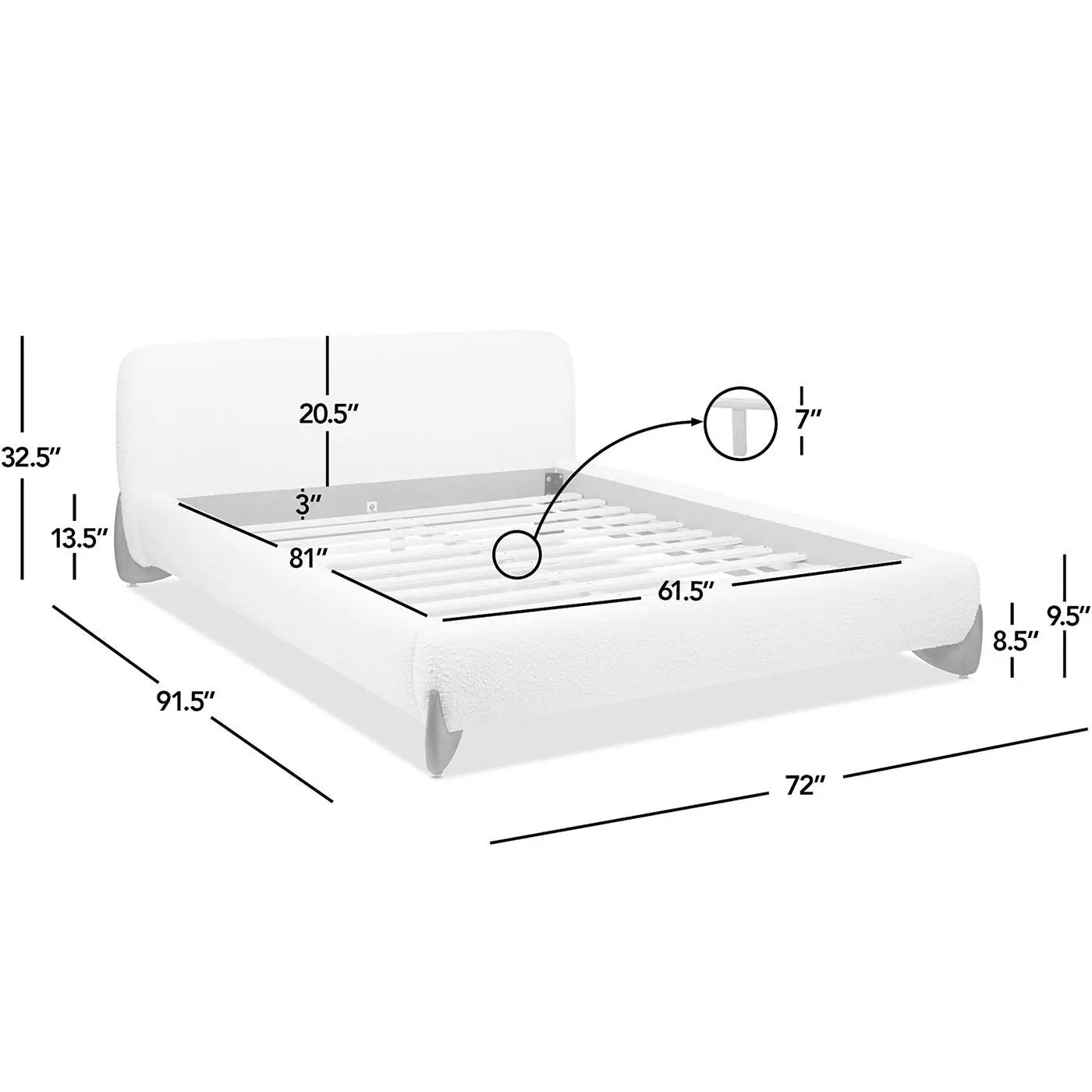 Alpine - Puffy Modern Platform Bed by HouseOfZazla