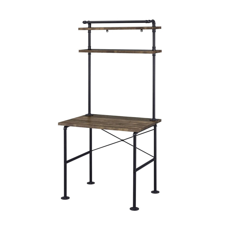 Ensata Rustic Writing Desk - Black / Oak by HouseOfZazla