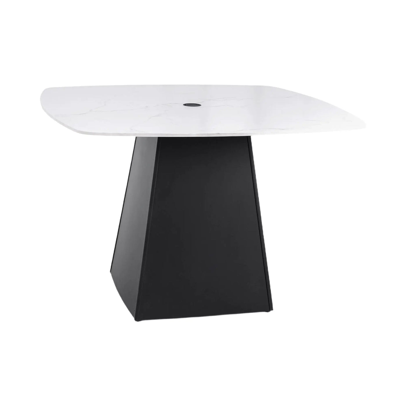 Rounded Square Outdoor Pedestal Dining Table by Unique Piece Furniture